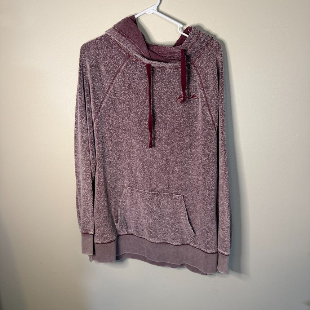 PINK by victoria's secret terry cloth hoodie purple mauve pink lightweight MED